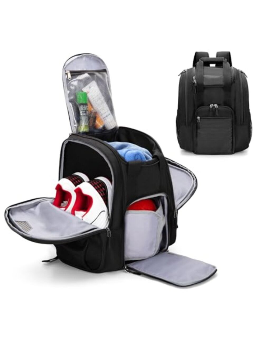 DSLEAF Bowling Ball Backpack Single Ball Storage Bag Nylon with Shoe Pocket